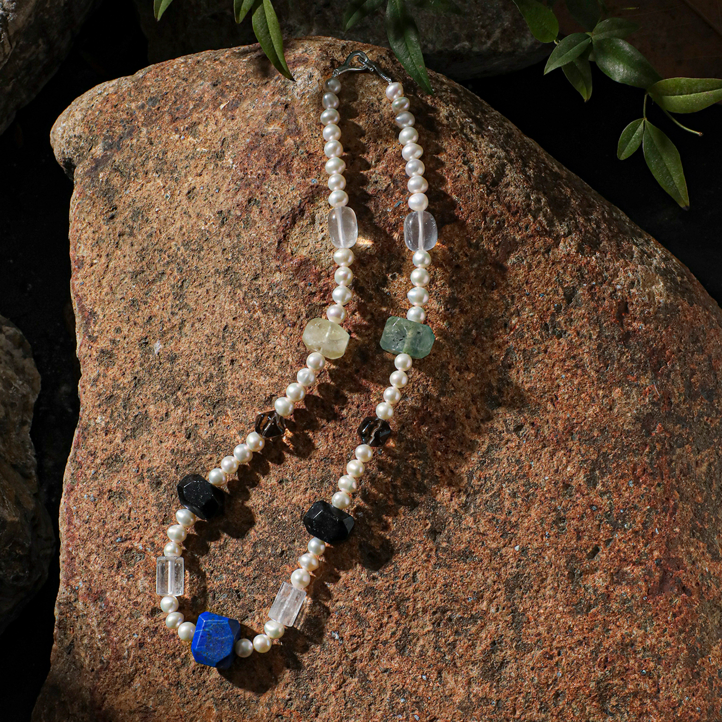 Original Design Multi-Gemstone Freshwater Pearl Necklace
