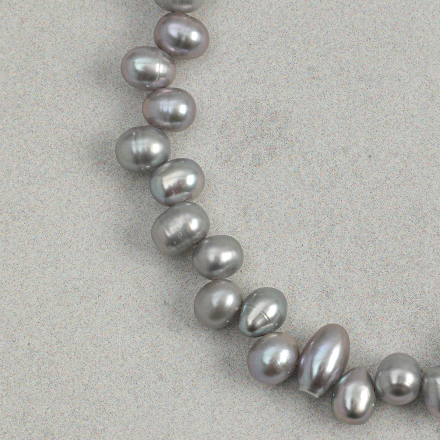 Clear Quartz and Grey Pearl Double-Strand Bracelet