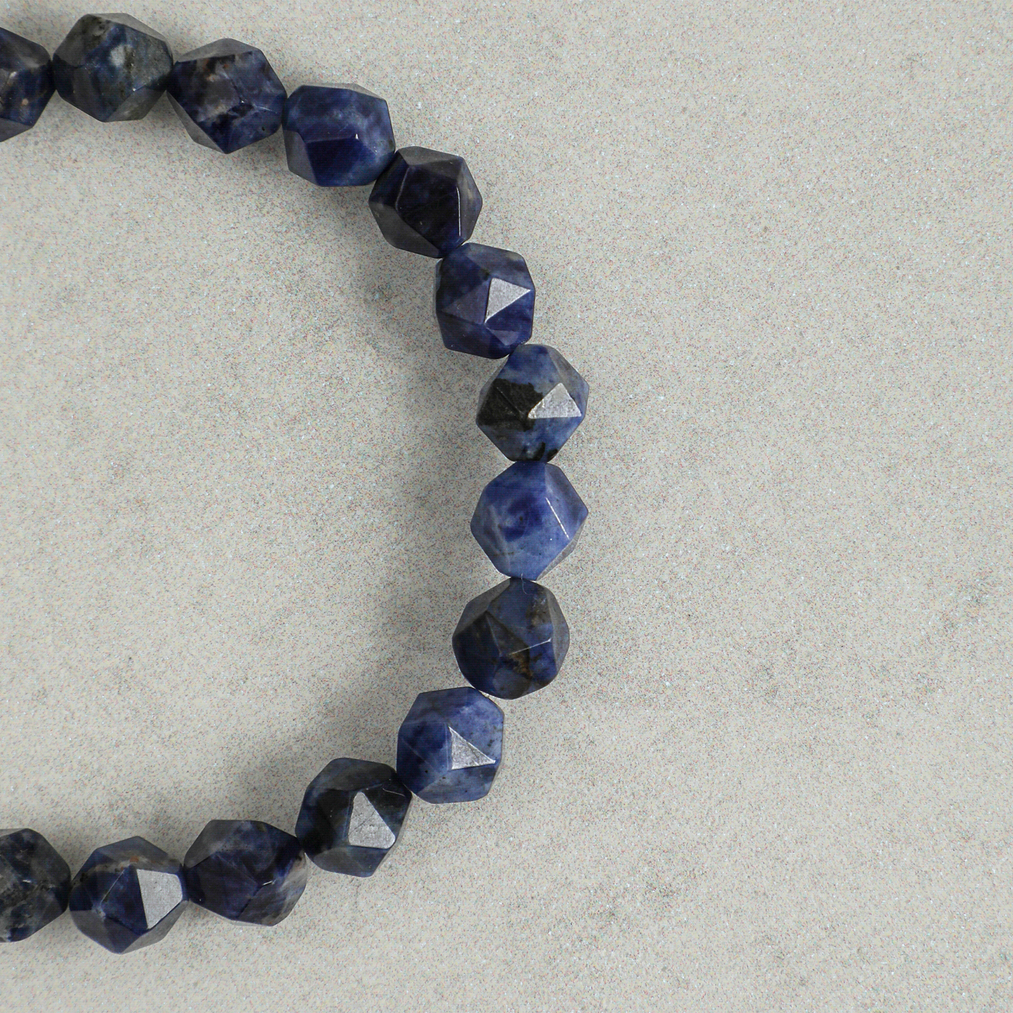 Faceted Sodalite and Baroque Pearl Bracelet