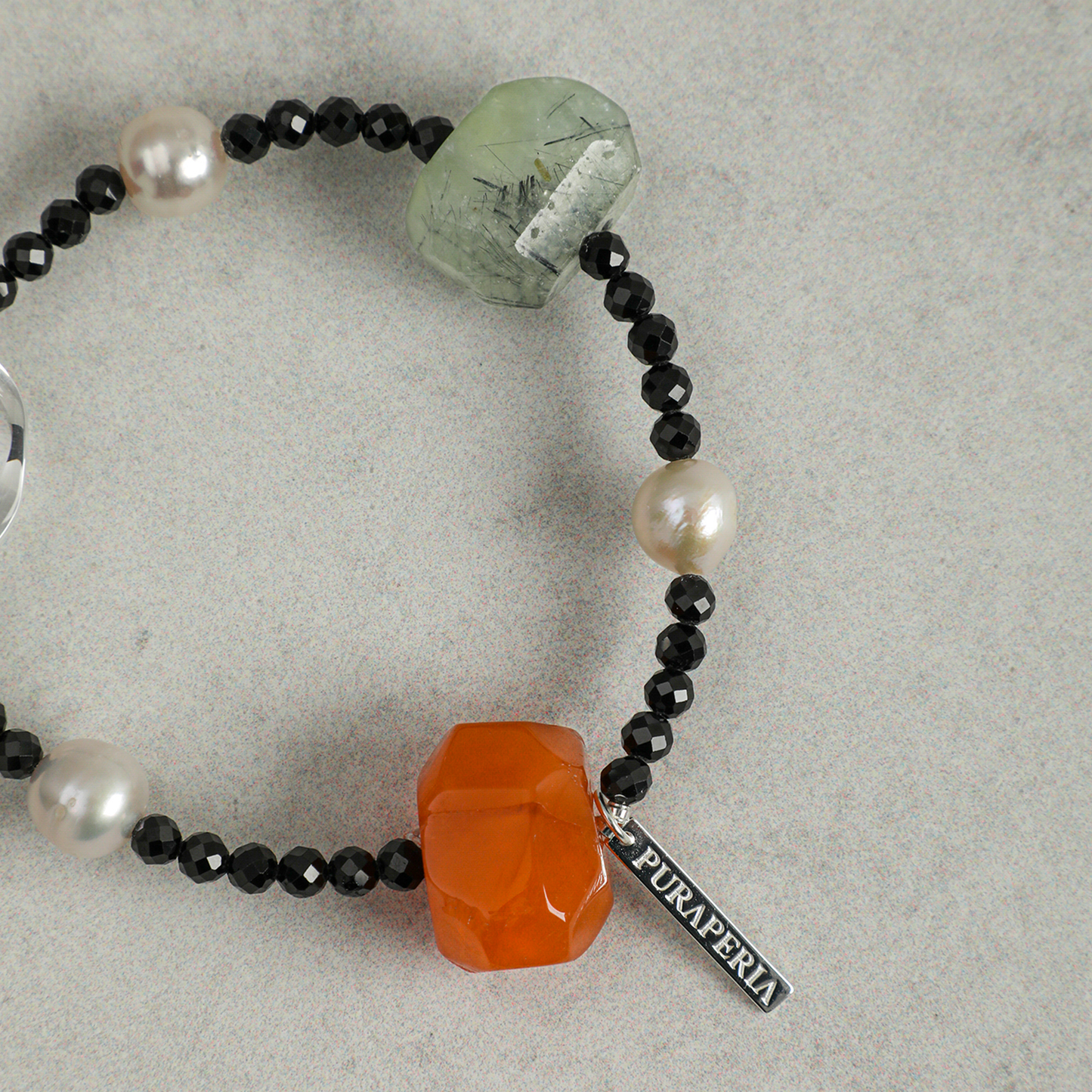 Persian Agate and Natural Gemstone Beaded Bracelet