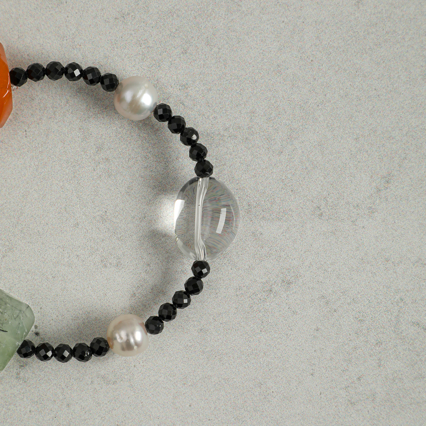 Persian Agate and Natural Gemstone Beaded Bracelet