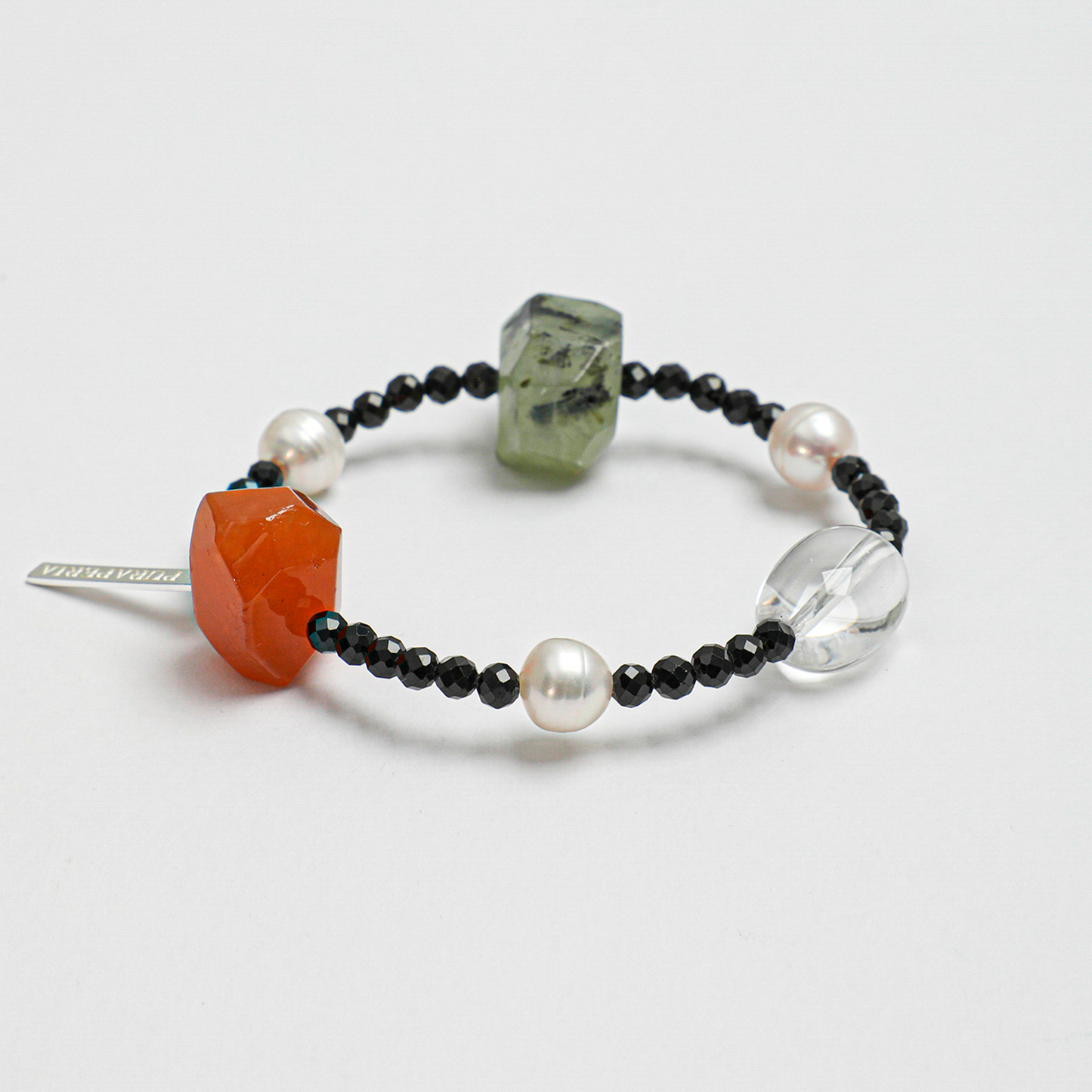 Persian Agate and Natural Gemstone Beaded Bracelet