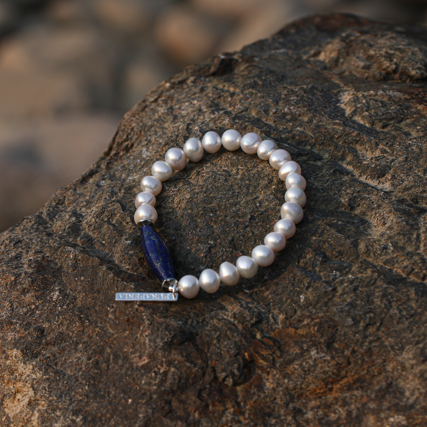 Lapis Lazuli and Freshwater Cultured Pearl Bracelet