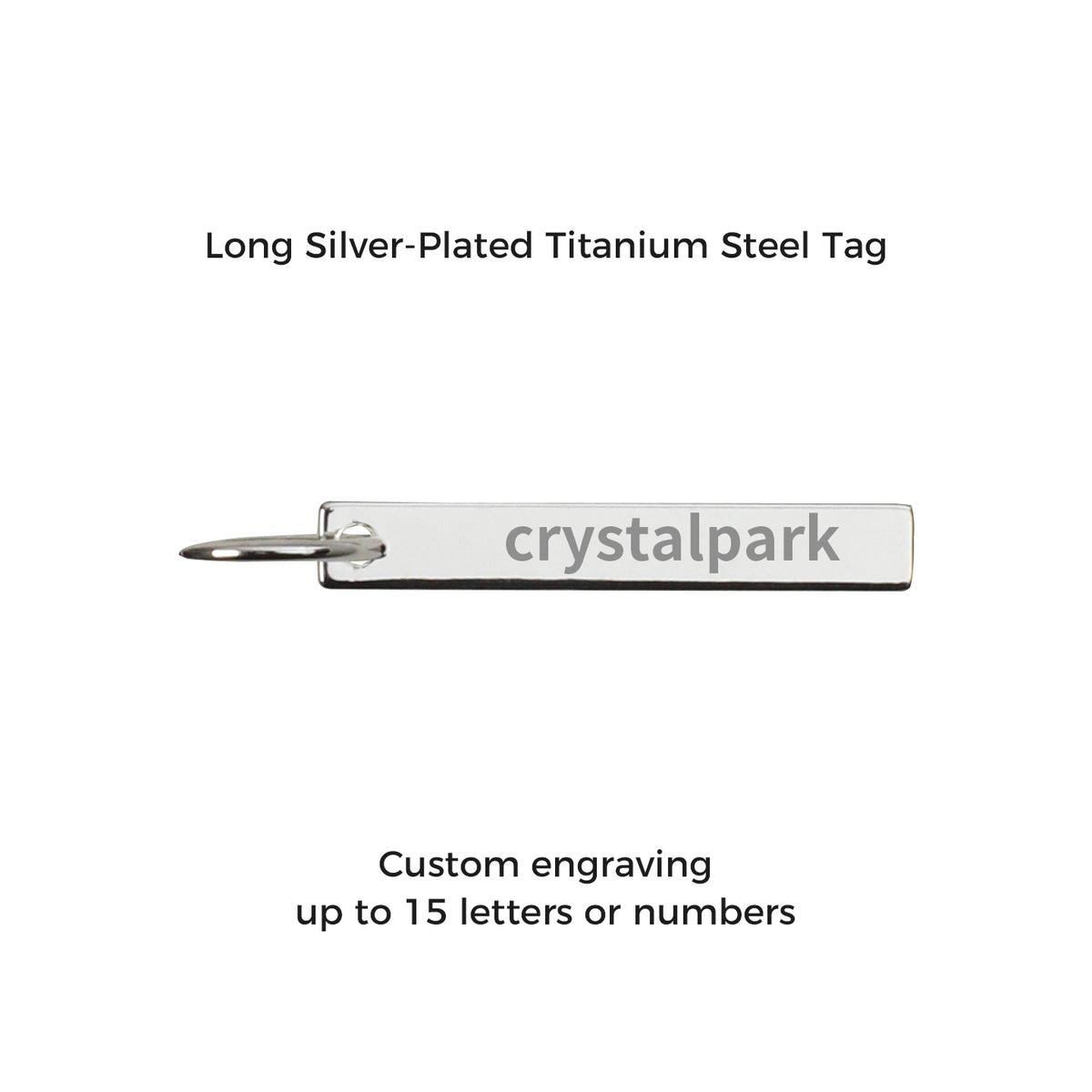 Long tag custom engraving guide, up to 15 letters or numbers